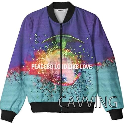 CAVVING 3D Printed Placebo Rock Zipper Bomber Jackets Men Overcoat Mens Coat Zip Up Jackets for Women/Men