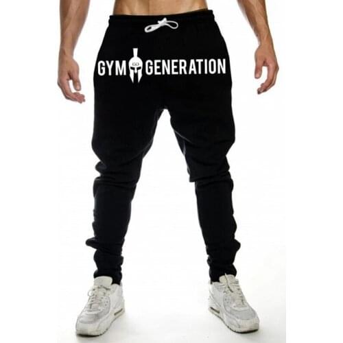 Men Slim Drawstring Cotton Sweatpants Gym Fitness Trousers Joggers Workout Casual Pants Male Sportswear Running Track pants