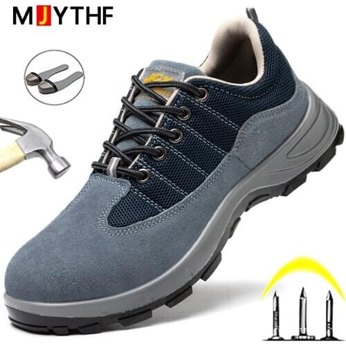 2021 Men Steel Toe Work Safety Shoes Puncture-Proof Work Sneakers Indestructible Industrial Shoes Male Shoes Adult Work Shoes
