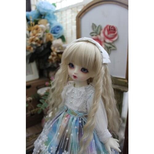 BJD Doll clothes suitable for 1-3 1-4 1-6 size fashion dress rainbow skirt with headgear doll accessories