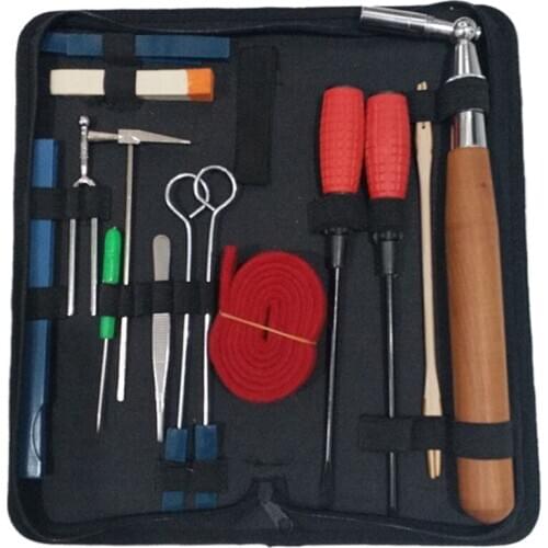 Professional Piano Tuning Kit Tuner Tools Set Piano Tuning Tool Wooden Handle Fixed Tuning Wrench With Bag