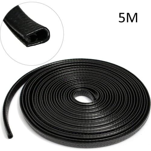 5M Rubber Car Door Edge Anti-collision Strip Invisible Universal Free Paste Body Protection Strip Any Car Drop Shipping