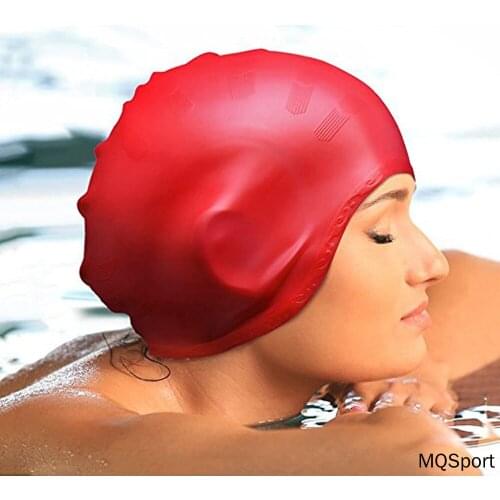 Ear protection caps Unisex long hair waterproof and comfortable silicone swimming cap
