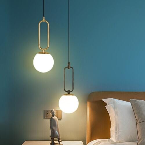 Thrisdar Modern Glass Ball Pendant Lamps Restaurant bar Store Pendant Light Dining Room Bedroom Glass Globe Pendant Light