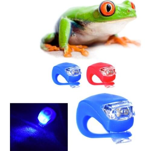 Bicycle Front Light Silicone LED Head Front Rear Wheel Bike Light Waterproof Cycling with Battery Bike Lamp Bicycle Accessories