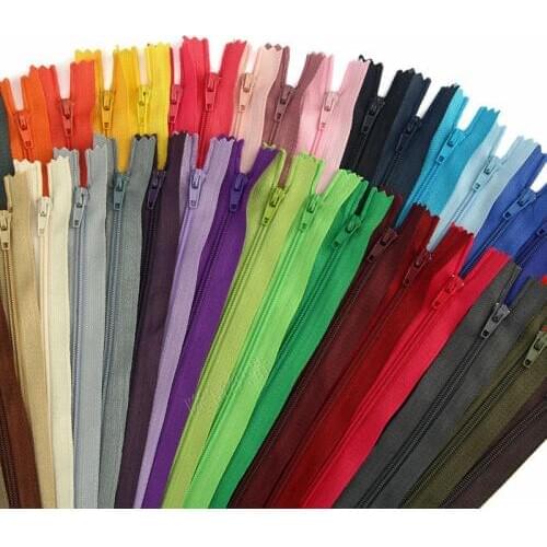 High Quality DIY Accessories Nylon Coil Zippers Tailor Garment Black White Mixed 10 Pcs 20cm Length Sewing Handcraft