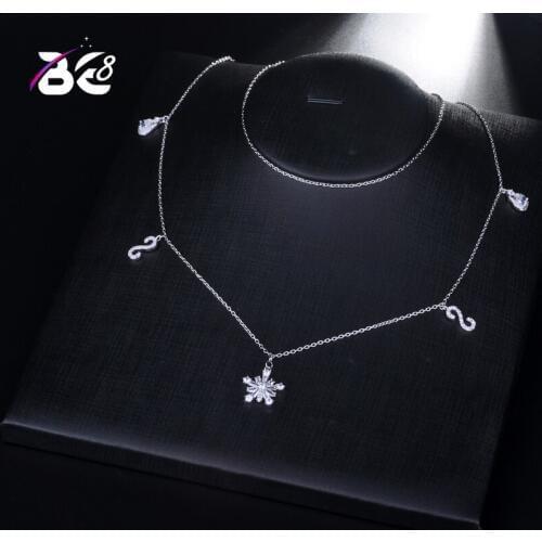 Be 8 Star Shape Long Necklace for Women Fashion Jewelry AAA Cubic Zirconia Necklaces & Pendants Bijoux Femme N072