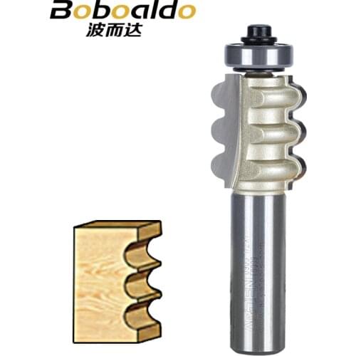 1pcs 1/2 Shank Triple Flute Bit TC Concave with Ball Bearing Woodworking Tools Arden Router Bit