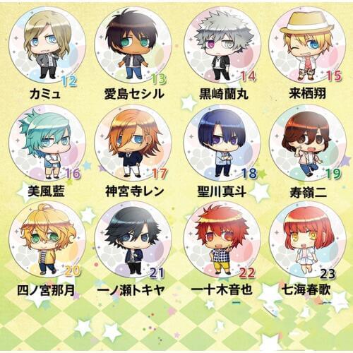 1pcs 58MM Anime Badge Cute Version Uta no prince SAMA Ittoki Otoya Masato Natsuki Kurusu Syo Nanami Haruka Pin BROOCH