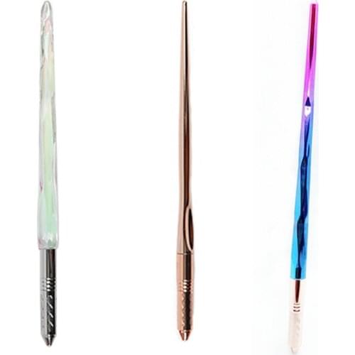 Microblading 10PCS Non-Slip Metal Alloy Manual Tattoo Pen Permanent Makeup Eyebrow Eyeliner Lips for Round/Light Oxygen Needles