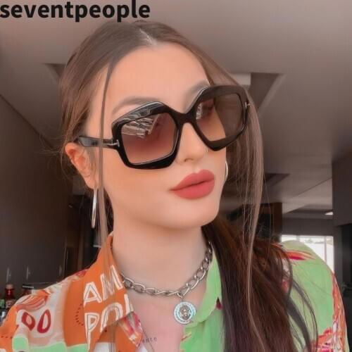 2020 Fashion Oversized Square Sunglasses Women Steampunk Vintage Sun Glasses Woman Trendy Rectangle Retro Shades For Men