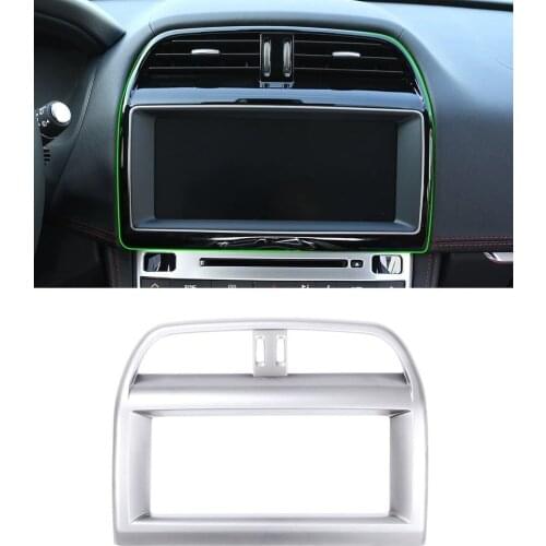 ABS Chrome Navigation Screen Frame Cover Trim 1pc For Jaguar XE XEL F-Pace X761 2018