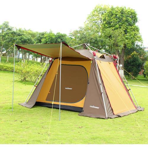 Aluminum rod fully-automatic tent 3 - 4 outdoor camping beach double layer camping tent