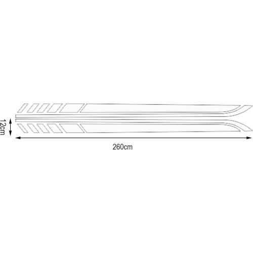 Car Side Stickers Waistline Stripe Sticker Racing Sports Decal Auto Vinyl Film Stickers Universal Car Accessories