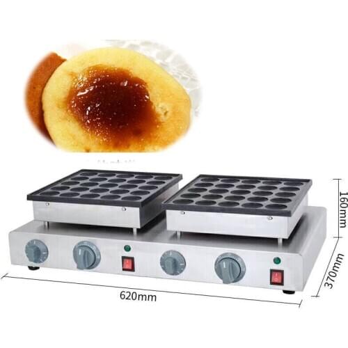 Free shipping 50 holes Commercial Use Non-stick 110v 220v Poffertjes Grill Dutch Waffle Maker Mini Pancake Machine