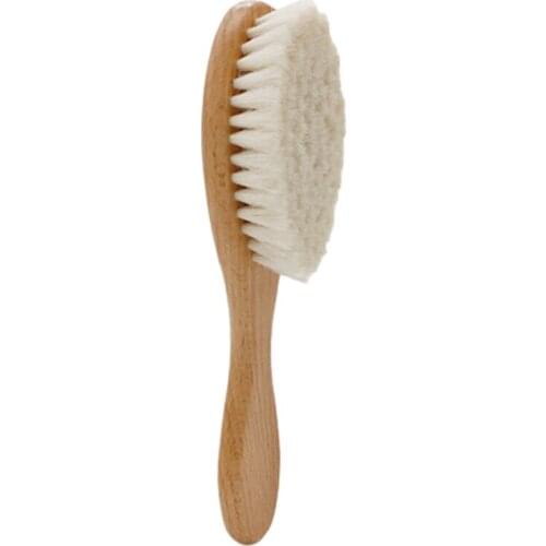 Wooden Handle Hairdressing Soft Fiber Brush Barber Neck Duster Cleaning Remove Brush Hair Styling Tools