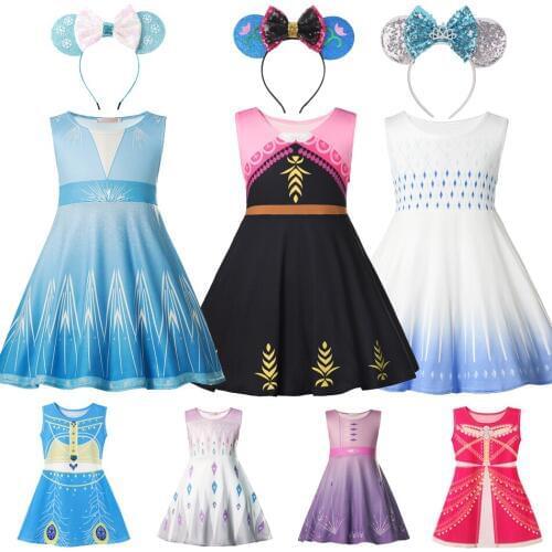 Baby Girls Dress Elsa 2 Christmas Party Dress for Girl Children Princess Cosplay Party Gift Costume Baby Kids Clothes 2 3 4 5 6