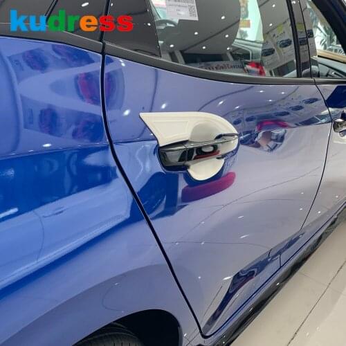 For Honda Civic 2020 2021 Caron Fiber Car Styling Side Door Handle Bowl Cup Decoration Cover Trim Sticker Accessories 4pcs/set