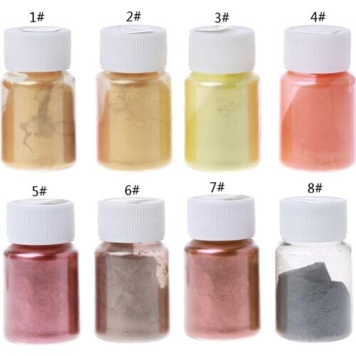 Bargain 8 Colors 10g Epoxy Resin Colorant Powder Mica Pearlescent Pigments Kit