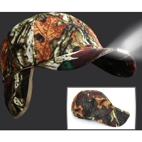 LED Fluorescent Hunting Winter Cap Fishing Camouflage Hat Night Using Keep Your Head Warm