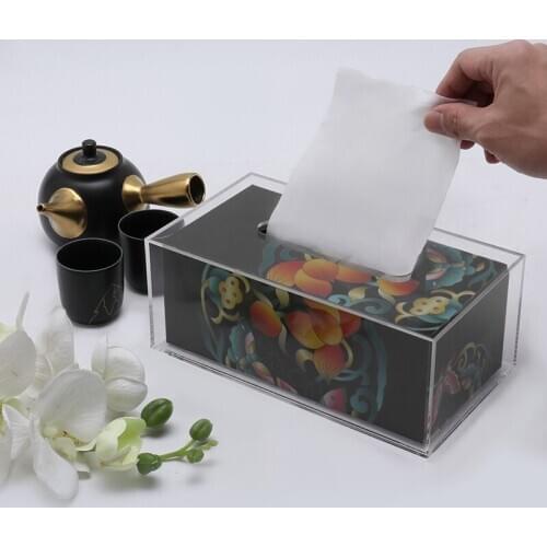 Storage Nordic Tissue Box Acrylic Cover Container Nice Stand Toilet Baby Wipes Tissue Holder Servilletero Tissue Boxes BY50TB