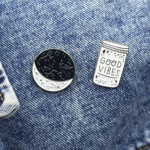 Creativity Constellation Metal Brooch Cartoon Fashion Badges Collecting Send Friend Fans Boutique Medal Gift Enamel Pins