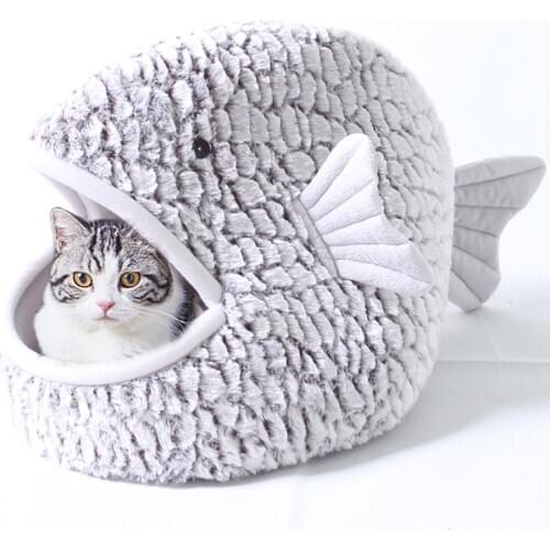 Cat Bed Winter Pet Cat House Kennel Cats Cave Nest Puppy Kitten Cushion Sofa Mat For Small Cats Indoor Cat Supplies Cama Gato