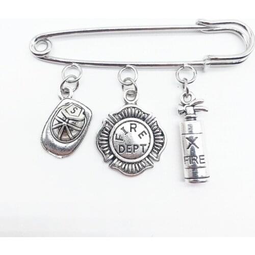 Fashion New Fire Extinguisher Hat Badge Brooch DIY Creative Handmade Brooch Men and Women Jewelry Gift