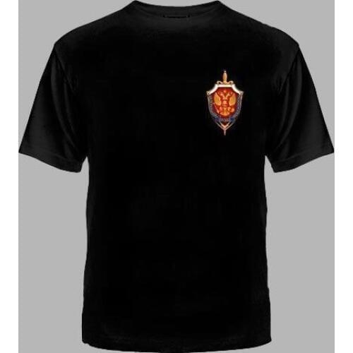 2019 Fashion 100% Cotton Slim Fit Sleeve Hipster Tees Russian T-Shirt "Fsb" Kgb Federal Security Service Design Your Own Shirt