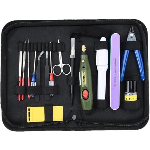 Model Building Tools Combo For Gundam Tools Military Hobby Model DIY Accessories Grinding Cutting Polishing Tools Set+Bag