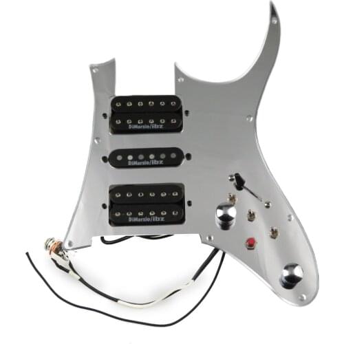 Prewired Pickguard IBZ Guitar Pickups Alnico 5 HSH 4C Wiring Harness Push-pull single cut Set For IBAZ RG Series