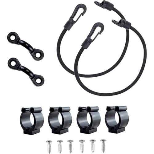 Kayak Boat Fishing Rod Tamer Straps Belt Holder Pole Rack Clips Clamps Paddle Clip Deck Mount Connector for Fishing Rod