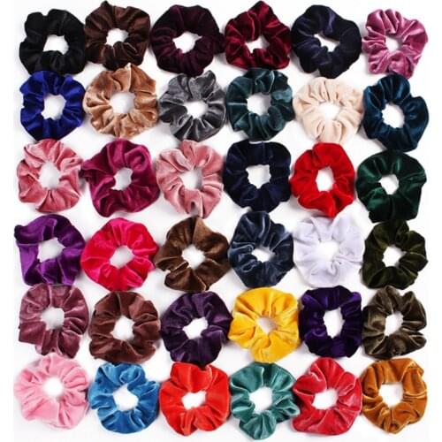 Velvet Scrunchie Hair Ring Elastic Hair Rubber Bands Hair Tie Rope Ponytail Holder Hair Accessories Headband for Girls Women