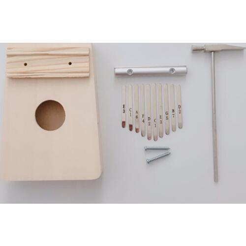 SevenAngel 10 Keys Kalimba Handwork DIY Kit Basswood Finger Thumb Piano Mbira for Children Kids Gift