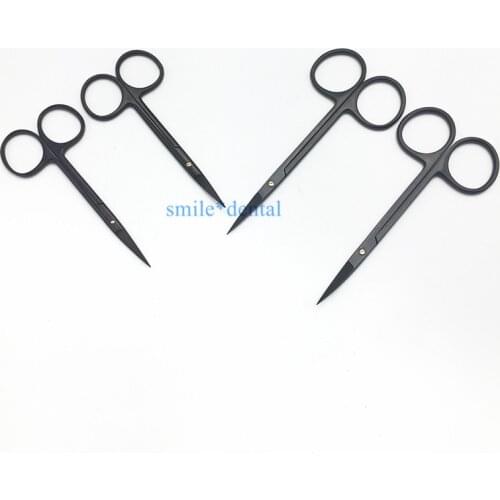 Dental Ophthalmic surgery scissors Eye scissors tungsten carbon steel porcelain PFM black handle