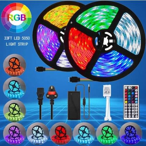Led Strip Light Bluetooth Remote Control Rgb5050 5M 10M 15M 20M Waterproof Flexible Lamp Ribbon Led Belt Rgb Tape Festoon Led