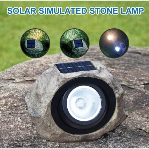 Solar Simulation Stone Light Outdoor Waterproof Durable Spotlight for Garden Courtyard Lawn Decoration ASD88
