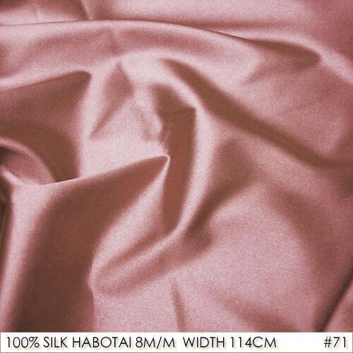 8momme Natural SILK HABOTAI 114cm width Pure Silk Fabrics for Sewing Wedding Summer Dress Lining NO.71 Deep RosyBrown