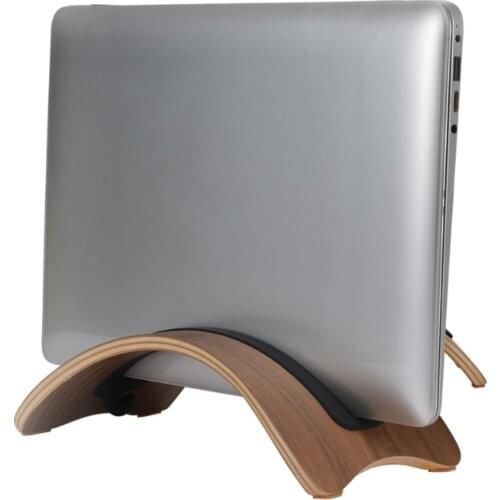 High Quality Samdi Wooden Vertical Desktop Laptop Stand Holder Bracket Dock for Macbook Air