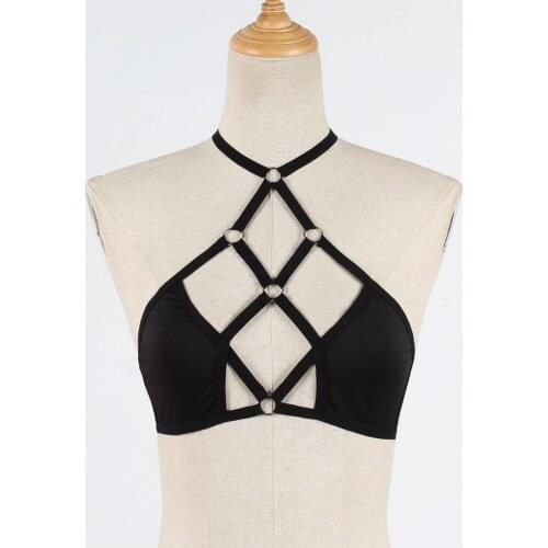 Women Sexy Bandage Lingerie Hollow Strappy Bra Corset Push Up Top Underwear