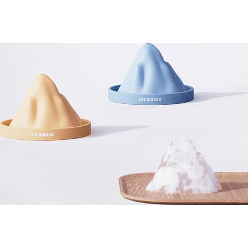 6cm Silicone Ice Cube Maker Snow Mountain Ice Cream Chocolate Mould 3D Baking Mold Funnel Kitchen Tool Candy Pudding Cocktail