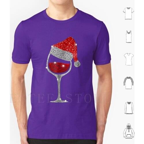 Diamond Wine Glasses Santa Hat Christmas T Shirt Men Cotton 6xl Drink Wine Red Wine Wine Lover I Love Wine Wine Glasses