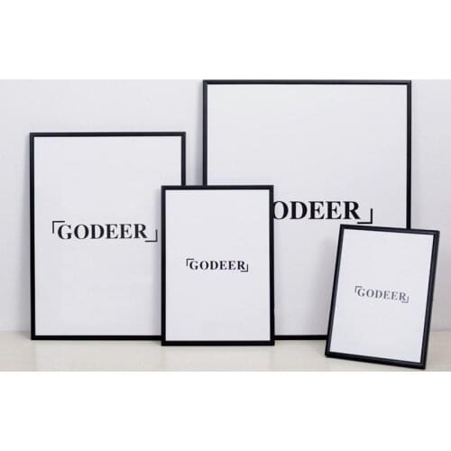 Aluminum Picture Frames Simple Photo Frames Desktop Decor Black Hang Wall Table Picture Living Room Home Poster Crafts Prop