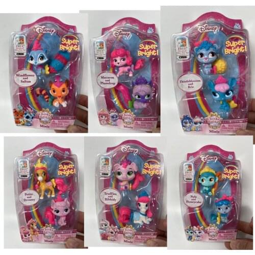 Disney Palace Pets Whisker Haven Action Figure Toys Truffles Bibbidy Nyle Sultan Palace Pets Minis Doll Cute Animals Model Toys