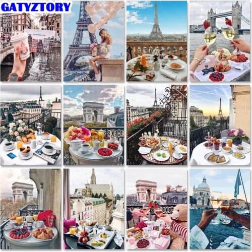 GATYZTORY Frame Painting By Number For Adults Landscape Modern Picture By Numbers Acrylic Paint On Canvas Home Decors Art