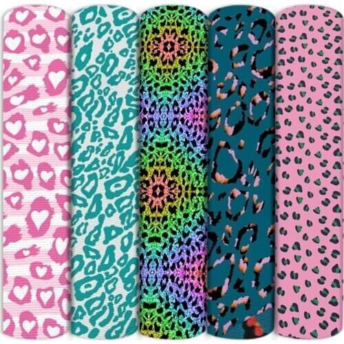 Gradient Color Leopard 100% Cotton Sewing Quilting Fabrics Needlework Material DIY Handmade Cloth,1Yc13544