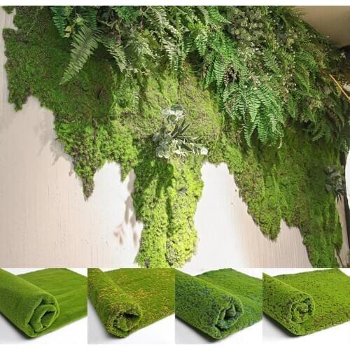 Simulation Moss Turf Lawn Wall Green Plants DIY Artificial Grass Board Wedding Mini Garden Micro Landscape Decor Accessories