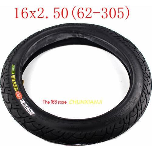 Size 16x2.50 62-305 Tire Inner Tube Fits Kids Electric Bikes Small BMX Scooters 16*2.5 with A Bent Angle Valve Stem