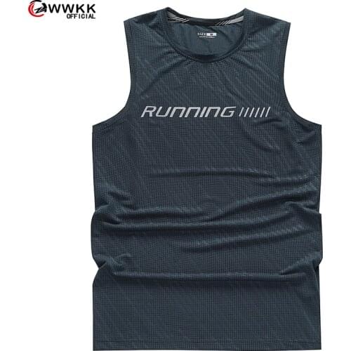 WWKK New Summer Brand Vest Gym Clothing Mens Tank Tops Sleeveless Shirt Bodybuilding Equipment Fitness Mens Tanktop