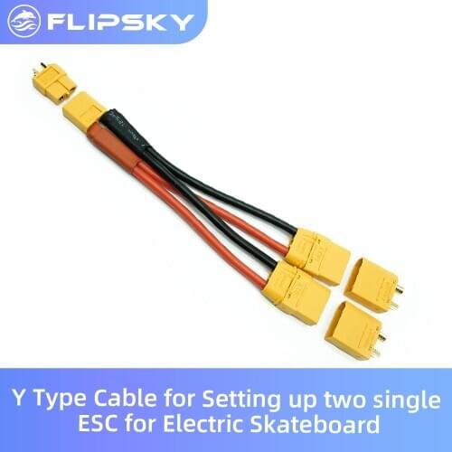 Y Type Cable for Setting up two single ESC for Electric Skateboard DIY Components for E-scooter Flipsky